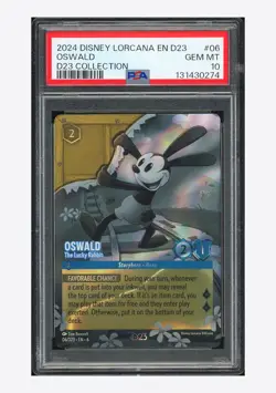 Disney Lorcana PSA 10 Oswald Promo 2024 06/23 D23 Collection English - Image 1