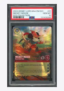 Disney Lorcana PSA 10 Mickey Mouse Promo 2024 01/D23 D23 Collection English - Image 1