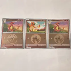Pokemon Charmander & Charmeleon Rev Holo energy and friend ball 3 Card Lot ASC - Image 1