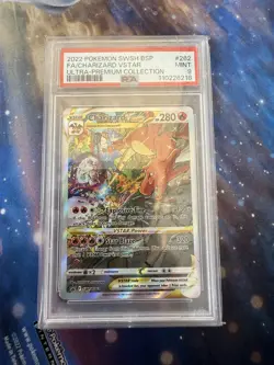 Mint PSA 9 Pokemon Sword & Shield Ultra Premium Collection Charizard VSTAR 262 - Image 1