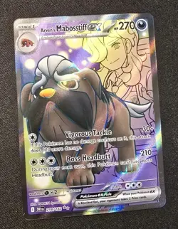 Pokemon TCG Destined Rivals Arvens Mabosstiff EX Card 218/182 - Image 1