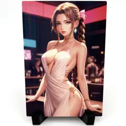 Final Fantasy Aerith Gainsborough Sexy Anime Waifu Girl Goddess Story Art Card - Image 1