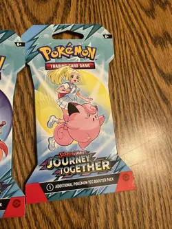 Pokemon Journey Together Sleeved Booster Pack Art Set 4 Packs NEW IN HAND - Image 5