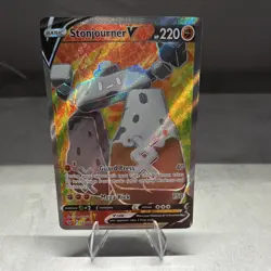 Pokemon Stonjourner V Full Art Ultra Rare Holo 193/202 Sword & Shield Card - Image 1