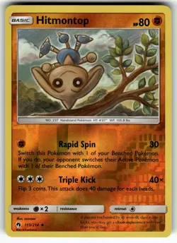 Hitmontop 113/214 SM - Lost Thunder LP Pokemon Card TCG - Image 1