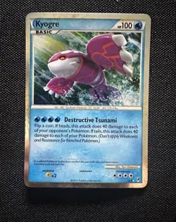 Poison TCG Kyogre Call Of Legends Shiny Holo Card Ungraded Unverified - Image 1