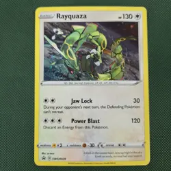 WHOLE SWIRL 🌀💫BLEED Rayquaza SWSH029 Cosmos Holo Crown Zenith Pokemon Card - Image 4