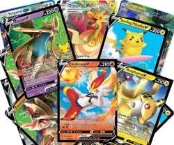 ONLY V/GX/EX/MEGA/ VMAX /FULL ART/ ULTRA RARE, Pokemon TCG 10 RANDOM CARD LOT - Image 1