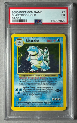 2000 Pokemon Base Set 2 II 2/130 Blastoise Holo rare PSA 5 Graded card - Image 1