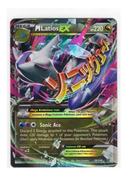 Pokemon M Latios EX 59/108 Roaring Skies Holo Trading Card TCG - Image 1