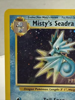 Prerelease Misty's Seadra 9/132 Gym Heroes Holo Rare Vintage Pokemon Card - NM - Image 2