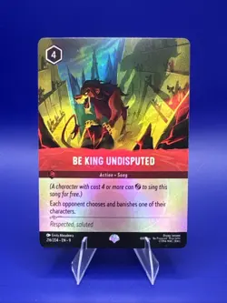 Disney Lorcana TCG Fabled Be King Undisputed EPIC 216/204 Cold Foil Holo Card - Image 1