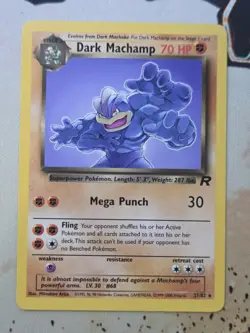 Dark Machamp 27/82 Team Rocket Rare card Unlimited Pokemon TCG - Image 1