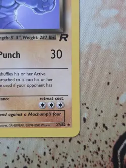 Dark Machamp 27/82 Team Rocket Rare card Unlimited Pokemon TCG - Image 5