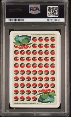 1998 Pokemon Stadium Green Playing Card Ivysaur Queen of Spades PSA 10 Gem Mint - Image 2