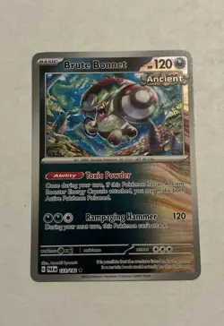 Brute Bonnet Rare Holofoil 123/182 NM SV04: Paradox Rift Pokemon Card - Image 1