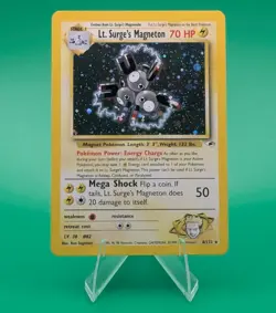 Lt. Surge's Magneton 8/132 Gym Heroes Rare Holo Pokemon Card - Image 1