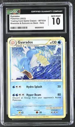 Pokemon Gyarados 2023 Trading Card Game Classic 007/034 Holo CGC 10 - Image 1