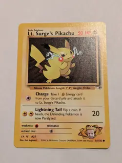 Lt. Surge's Pikachu - 81/132 - Pokemon Gym Heroes Unlimited Card WOTC (#4 - Image 1