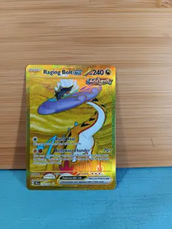 Pokemon TCG Raging Bolt EX Scarlet & Violet Temporal Forces 218/162 Gold Card - Image 5