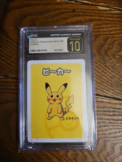 Pikachu Pokemon Playing Card 2019 Jpn Old Maid Cgc Gem Mint 10 - Image 1