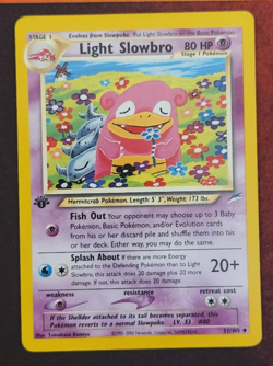 Pokemon Card - Light Slowbro Neo Destiny 51/105 Uncommon 1st Edition - Image 1