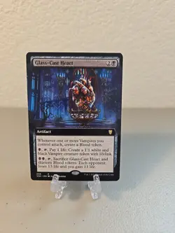 MTG Glass-cast Heart Extended Art LP Commander Innistrad Crimson Vow - Image 1