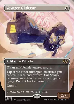 MTG Aetherdrift *FOIL* REVVED UP SHOWCASE R Voyager Glidecar #0299 - Image 1