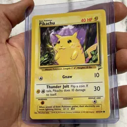 Pikachu 87/130 Base Set 2 Common Pokemon Card TCG Vintage Card Never Played NM - Image 2