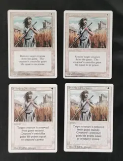 MTG Swords to Plowshares Playset Revised x 2, 4th x 2 LP and NM See Pics - Image 1