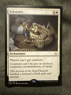 MTG Magic the Gathering Solemnity (22/257) Hour of Devastation LP - Image 1