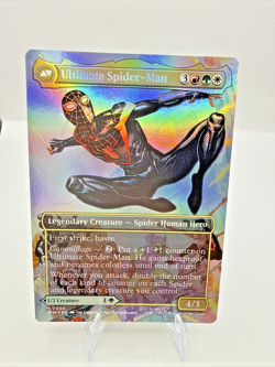 MTG Miles Morales (0200) (Borderless) Spider-Man Foil Magic The Gathering - Image 1