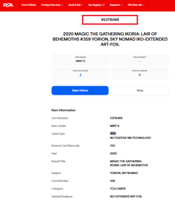 2020 MTG Magic the Gathering Ikoria Foil #359 Yorion Sky Nomad PSA 9 None Higher - Image 3