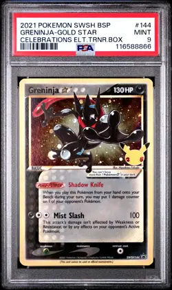 PSA 9 Greninja Gold Star SWSH144 Elite Trainer Box Promo Pokemon - Image 1