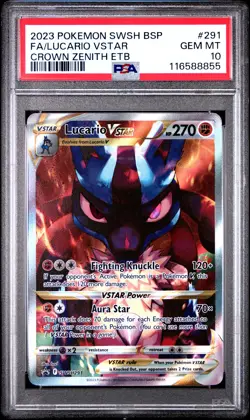 PSA 10 Full Art Lucario VSTAR SWSH291 Elite Trainer Box Promo Pokemon - Image 1