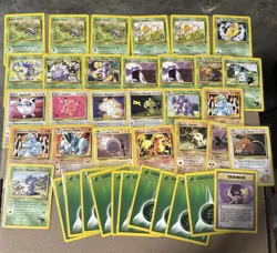 Lot Of 38 Pokemon Gym Heroes Giovanni’s, Blaine’s, Erika’s, Koga’s C/UC LP-NM - Image 1