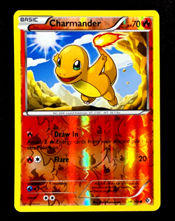 2012 Pokemon CHARMANDER Boundaries Crossed REVERSE HOLO Black White Card 18/149 - Image 1