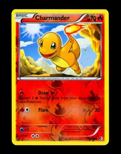 2012 Pokemon CHARMANDER Boundaries Crossed REVERSE HOLO Black White Card 18/149 - Image 2