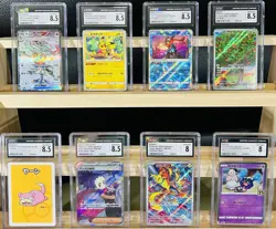 Pokemon TCG Bundle Lot of 8 Cards- (6) 8.5 CGC NM/Mint & (2) 8 CGC NM/MINT - Image 1