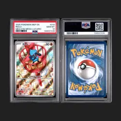 2025 Riolu 010 Pokemon Mega Evolution ETB Promo PSA 10 - Image 1