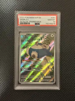 Pokemon Scarlet & Violet 151 ETB Snorlax #51 Promo Holo PSA 10 Gem - Image 1