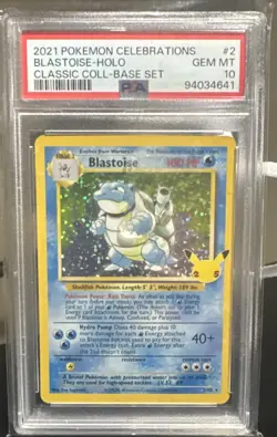 Pokemon PSA 10 GEM MINT Celebrations Blastoise 2/102 Classic Collection Holo - Image 2