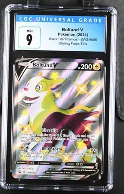 Pokemon Boltund V 2021 Black Star Promos SWSH085 Holo CGC 9 - Image 1