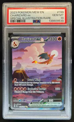 2023 Pokemon SV 151 Charizard ex #199/165 PSA 10 GEM MINT - Image 1