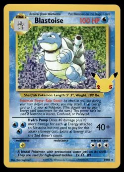 Blastoise Holo 2/102 Celebrations: Classic Collection Pokemon - Image 1