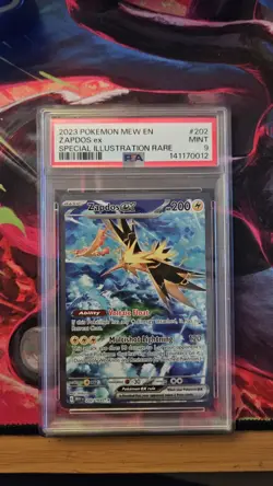 Pokemon 2023 Zapdos ex 202/165 Special Illustration Rare 151 PSA 9 - Image 1