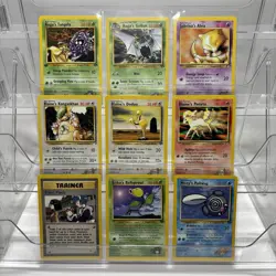 Pokemon TCG Gym Challenge Koga Sabrina Blaine Erika Misty Lot Of 9 All LP-MP - Image 1