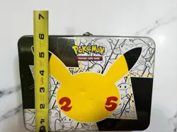 Celebrations Pokemon 25th Anniversary Collectors Chest Lunchbox Tin , Cards - Image 2
