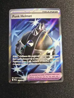 Punk Helmet 121/094 Me02: Phantasmal Flames Holo Pokemon TCG NM - Image 1
