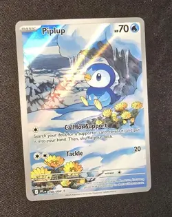 Pokemon TCG Piplup 98/94 Phantasmal Flames Illustration Rare Mega Evolution - Image 1